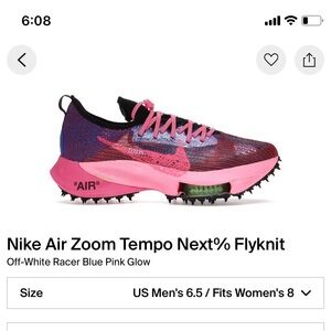 Nike Women's Air Zoom Tempo Next% Flyknit - Pink and Black